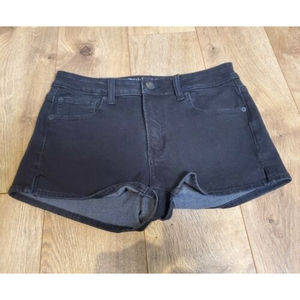 American Eagle Super Stretch Hi-Rise Shortie Black Jean Shorts Size 4